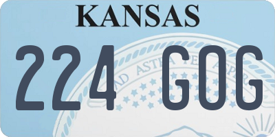 KS license plate 224GOG