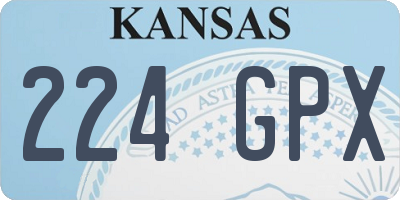 KS license plate 224GPX