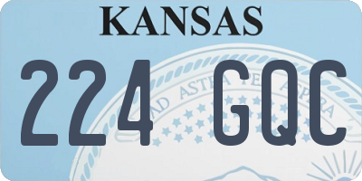 KS license plate 224GQC