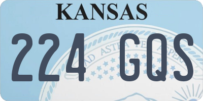KS license plate 224GQS