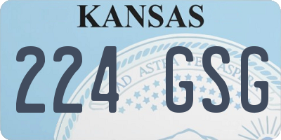 KS license plate 224GSG