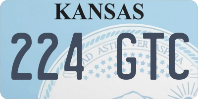 KS license plate 224GTC