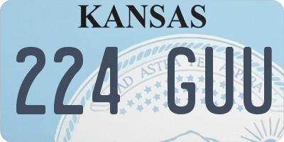 KS license plate 224GUU