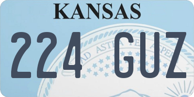 KS license plate 224GUZ