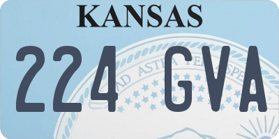 KS license plate 224GVA