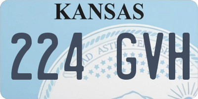 KS license plate 224GVH