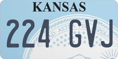 KS license plate 224GVJ