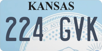 KS license plate 224GVK