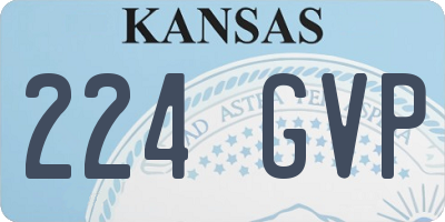 KS license plate 224GVP