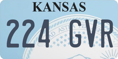 KS license plate 224GVR