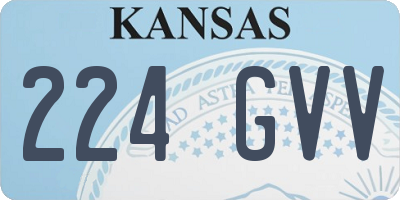 KS license plate 224GVV