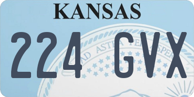 KS license plate 224GVX