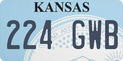 KS license plate 224GWB