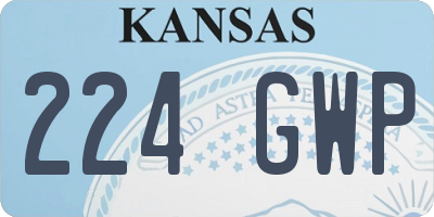 KS license plate 224GWP
