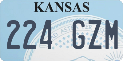 KS license plate 224GZM