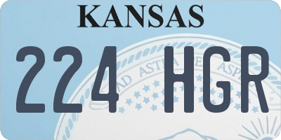 KS license plate 224HGR