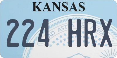 KS license plate 224HRX