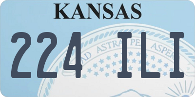 KS license plate 224ILI