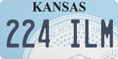 KS license plate 224ILM