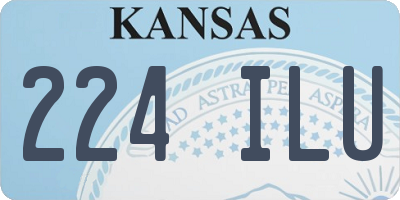 KS license plate 224ILU