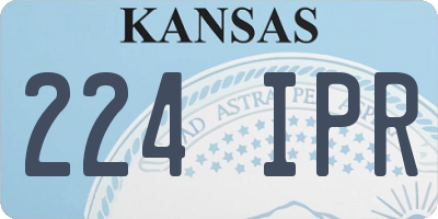 KS license plate 224IPR