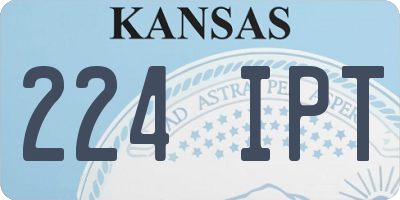 KS license plate 224IPT