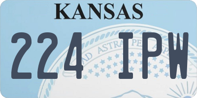 KS license plate 224IPW