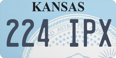 KS license plate 224IPX
