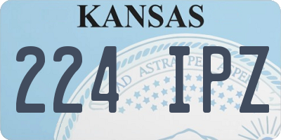 KS license plate 224IPZ