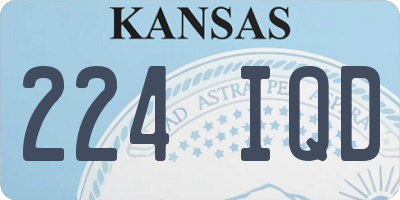 KS license plate 224IQD