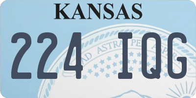 KS license plate 224IQG