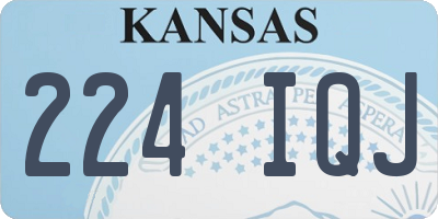 KS license plate 224IQJ