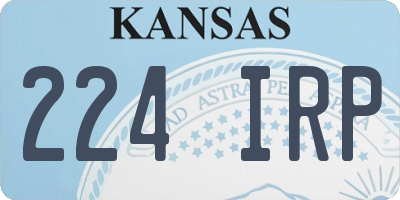 KS license plate 224IRP