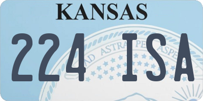 KS license plate 224ISA
