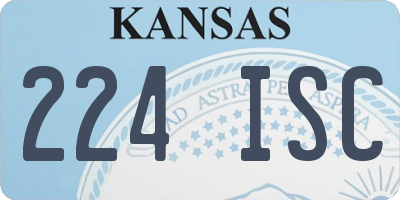KS license plate 224ISC