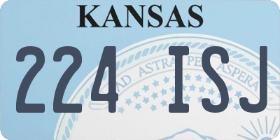 KS license plate 224ISJ