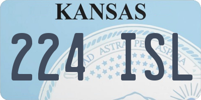 KS license plate 224ISL