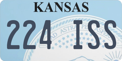 KS license plate 224ISS