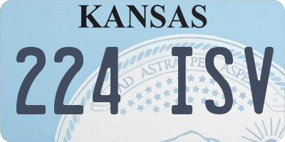 KS license plate 224ISV