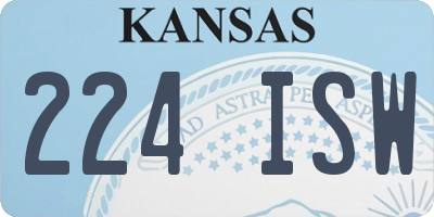 KS license plate 224ISW