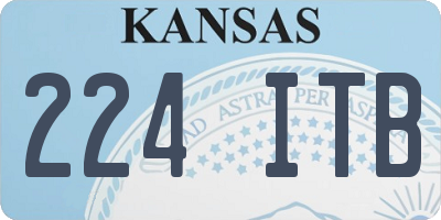 KS license plate 224ITB
