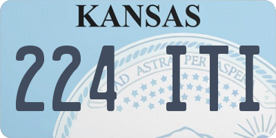 KS license plate 224ITI