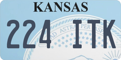 KS license plate 224ITK