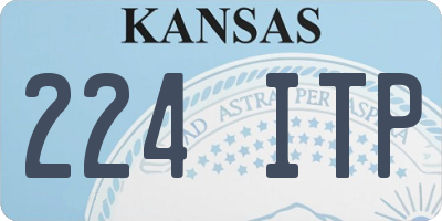 KS license plate 224ITP
