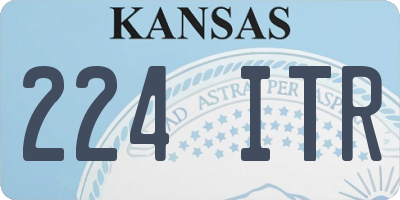 KS license plate 224ITR