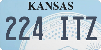 KS license plate 224ITZ
