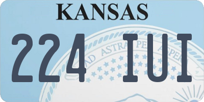 KS license plate 224IUI