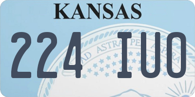 KS license plate 224IUO