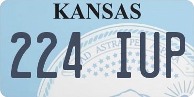 KS license plate 224IUP
