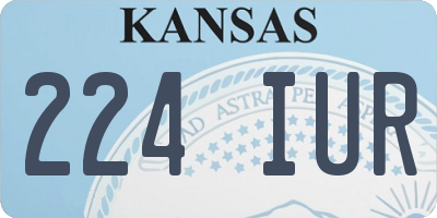 KS license plate 224IUR